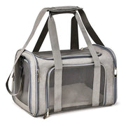 Borsa di Trasporto per Animali – Borsa per Viaggio in Aereo – Borsa di Trasporto Sostenibile – Grigio – 45x30x30cm – 1 Pezzo