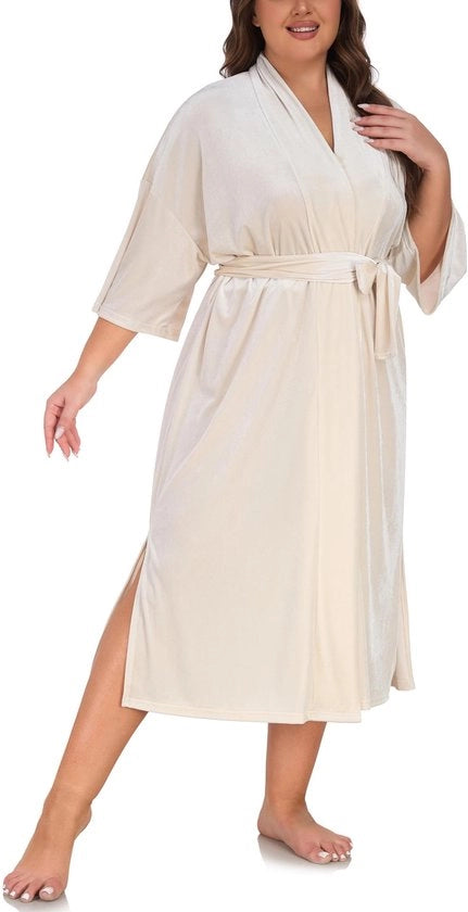 Pantaloni da bagno donne plus size tessuto spesso con inserti di seta, lunghezza regolabile, leggero, accogliente, oversized, casa, pantaloncino da bagno per donne