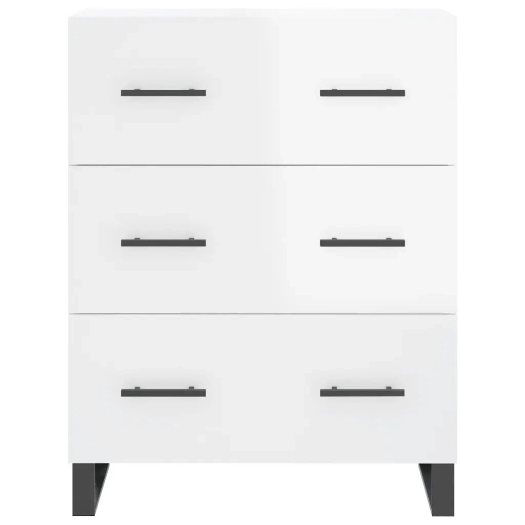 Credenza 69,5x34x90 cm in Legno Multistrato Bianco Lucido 827878