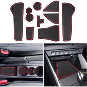 Accessori per Audi A1 2019-2023 2024 2025 Mattoncini di gomma per console centrale Antiscivolo Mattoncini di gomma per console centrale Antiscivolo per Audi A1 Sportback 2024 (Rosso)