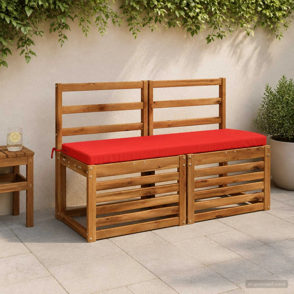 Cuscini per Panchina a 2 Pezzi SOEST 2 pz 100% Poliestere Rosso 948899