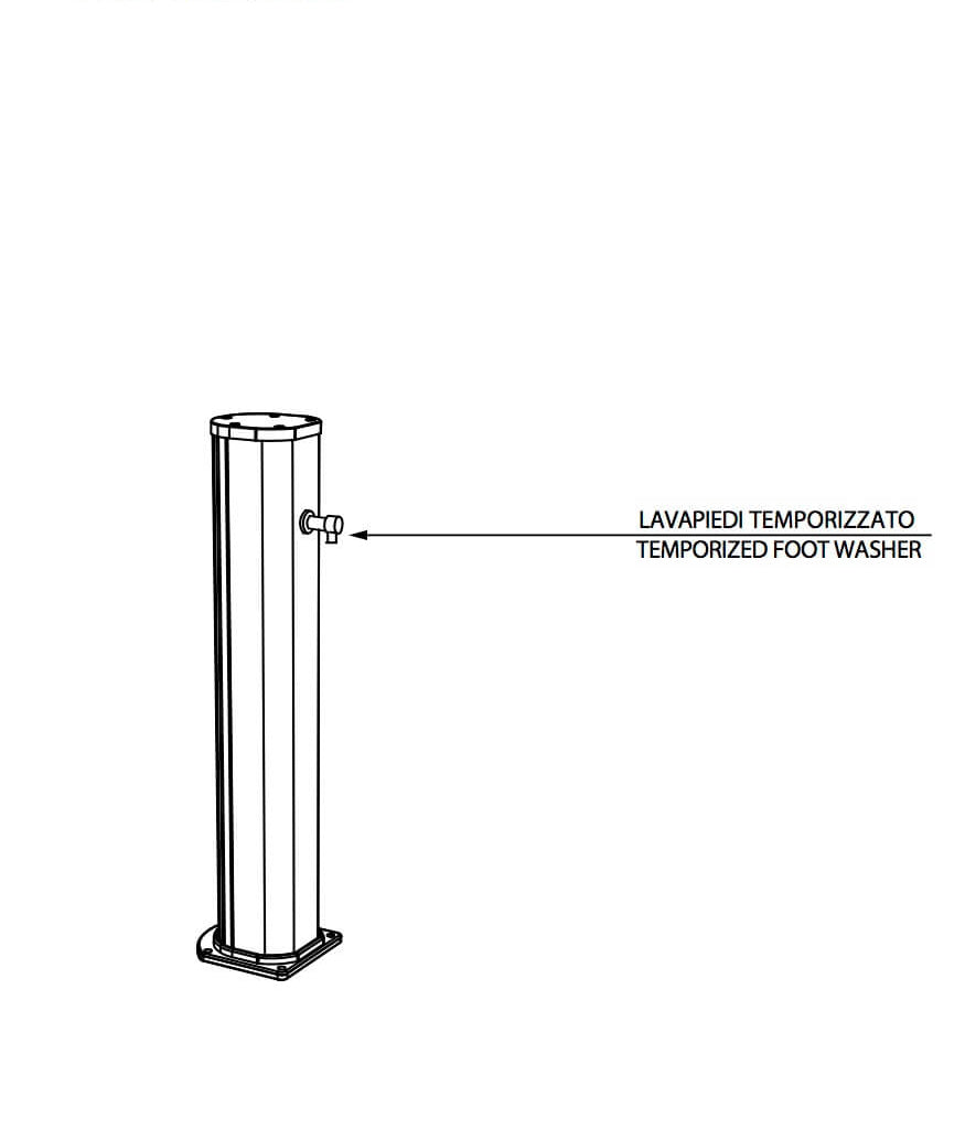 Fontana Lavapiedi da Giardino con Rubinetto Temporizzato Arkema Jolly Verde