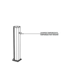 Fontana Lavapiedi da Giardino con Rubinetto Temporizzato Arkema Jolly Blu