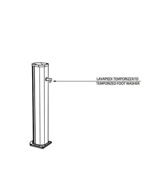 Fontana Lavapiedi da Giardino con Rubinetto Temporizzato Arkema Jolly Cherry