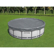 Bestway Copertura per piscina Ø4,57 m Rotondo Poliestere Grigio 42035727