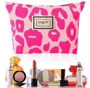 Borse da trucco per donne, grandi borse da trucco in tela di canapa, borse da donna, portafogli, borse da viaggio con cuscino, accessori, organizzatore (rosa)