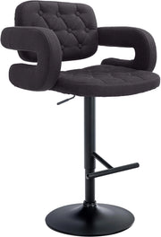 Sgabello Dublin in tessuto nero,nero