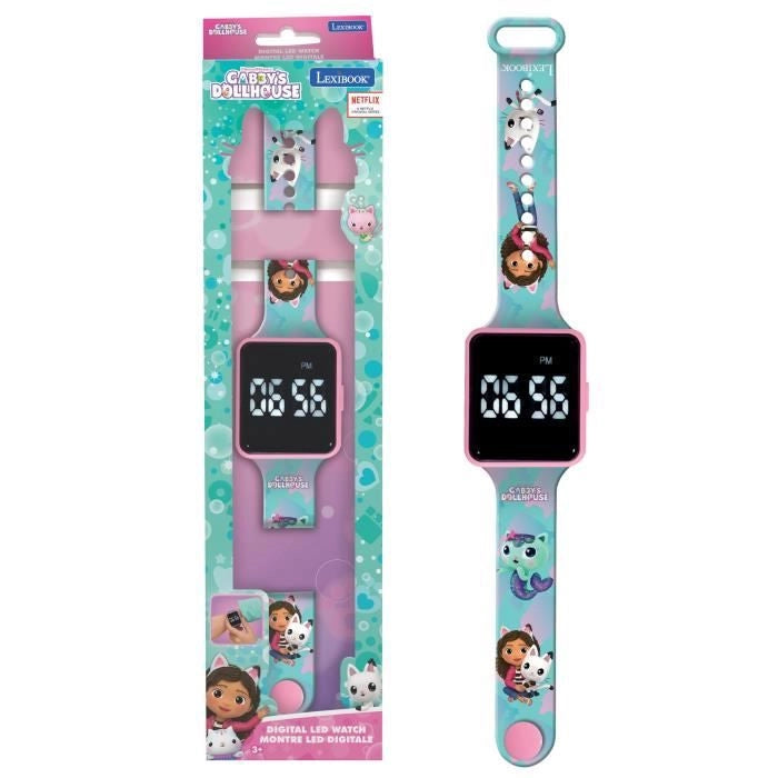 Lexibook - Gabby e la casa magica - Orologio LED connesso - Bracciale regolabile