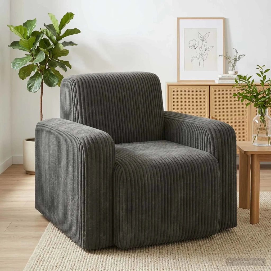 Poltrona Antracite corduroy 42042443