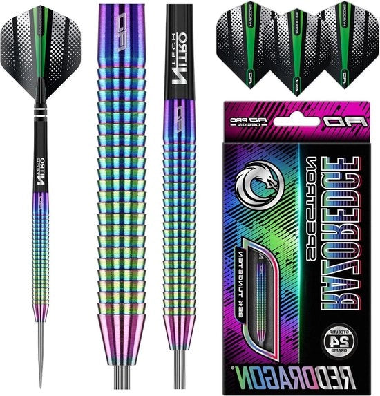 Puntine da Darts a Tungsteno con Profilo Razor Edge, Peso 20-26 Grammi, con Flaps e Asti Professionali