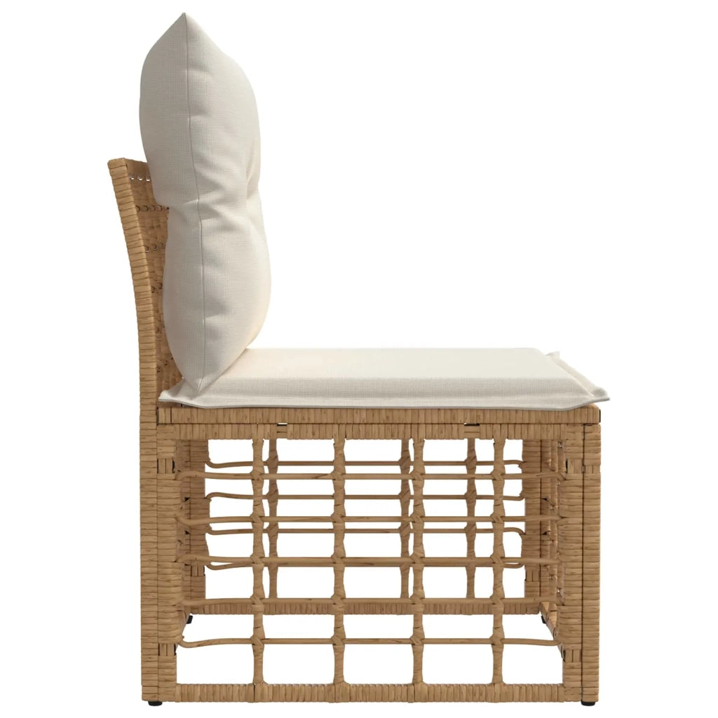 Modulo Divano da Esterno Senza Braccioli Naturale polyrattan 42026732
