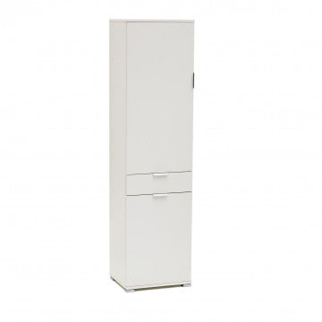 Armadio Bianco con 2 Ante e 1 Cassetto, cm 45x38x174