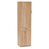 Armadio Cassetto Naturale con 2 Ante e 1 Cassetto, cm 45x38x174