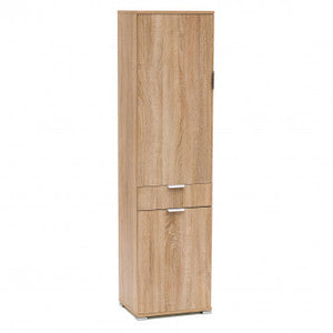 Armadio Cassetto Naturale con 2 Ante e 1 Cassetto, cm 45x38x174