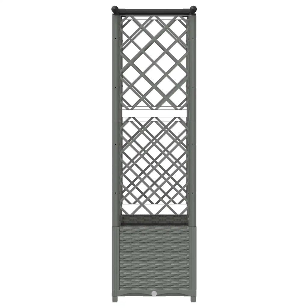 Letto Rialzato con Griglia e Tetto Grigio Chiaro PP 42032596