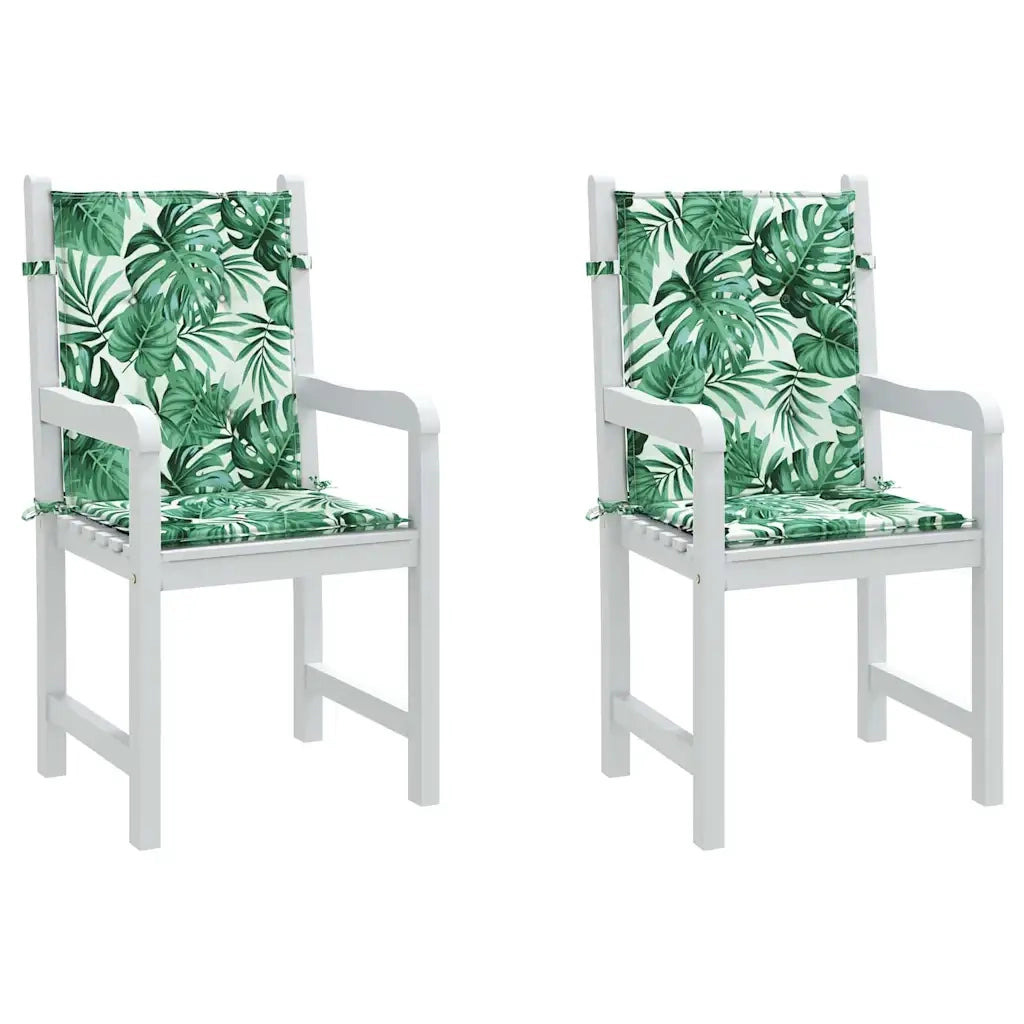 vidaXL Cuscini per sedie Altro 2 pcs Motivo a foglia 100 x 50 x 3 cm