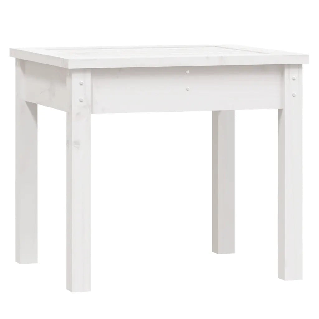 Panchina da Giardino | Panca da Giardino Bianca 50x44x45 cm Legno Massello di Pino