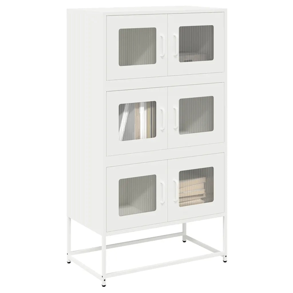 Credenza Bianca 68x39x123 cm in Acciaio