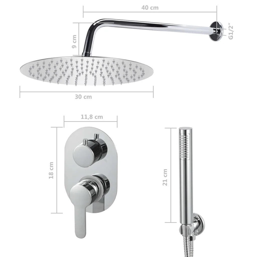 Sistema Doccia in Acciaio Inossidabile 201 Argento CFW1141971