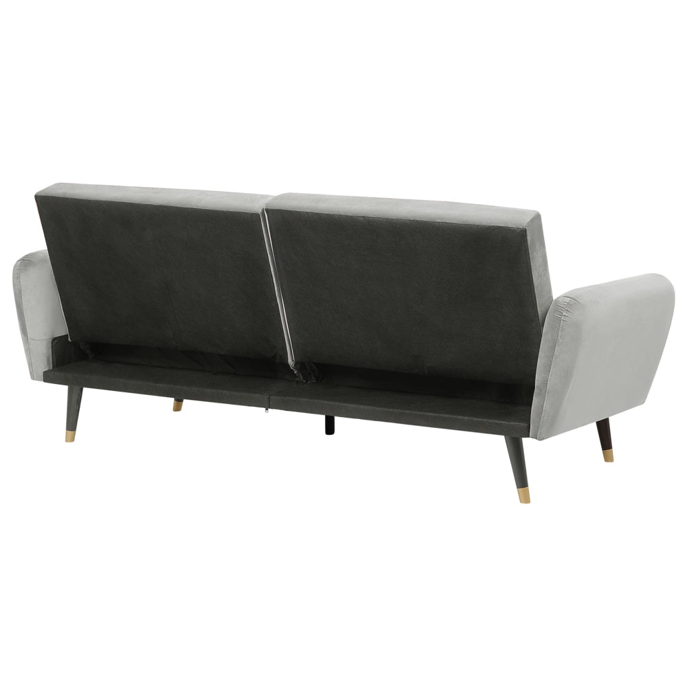 Divano Letto Grigio Chiaro Letto Convertibile In Velluto Tappezzeria Elegante Glam Moderno Soggiorno Camera Da Letto