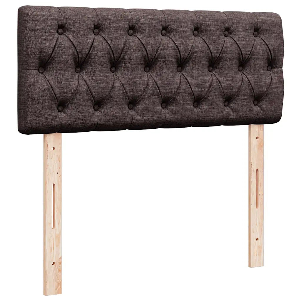 Giroletto a Molle con Materasso Marrone Scuro 120x190cm Tessuto