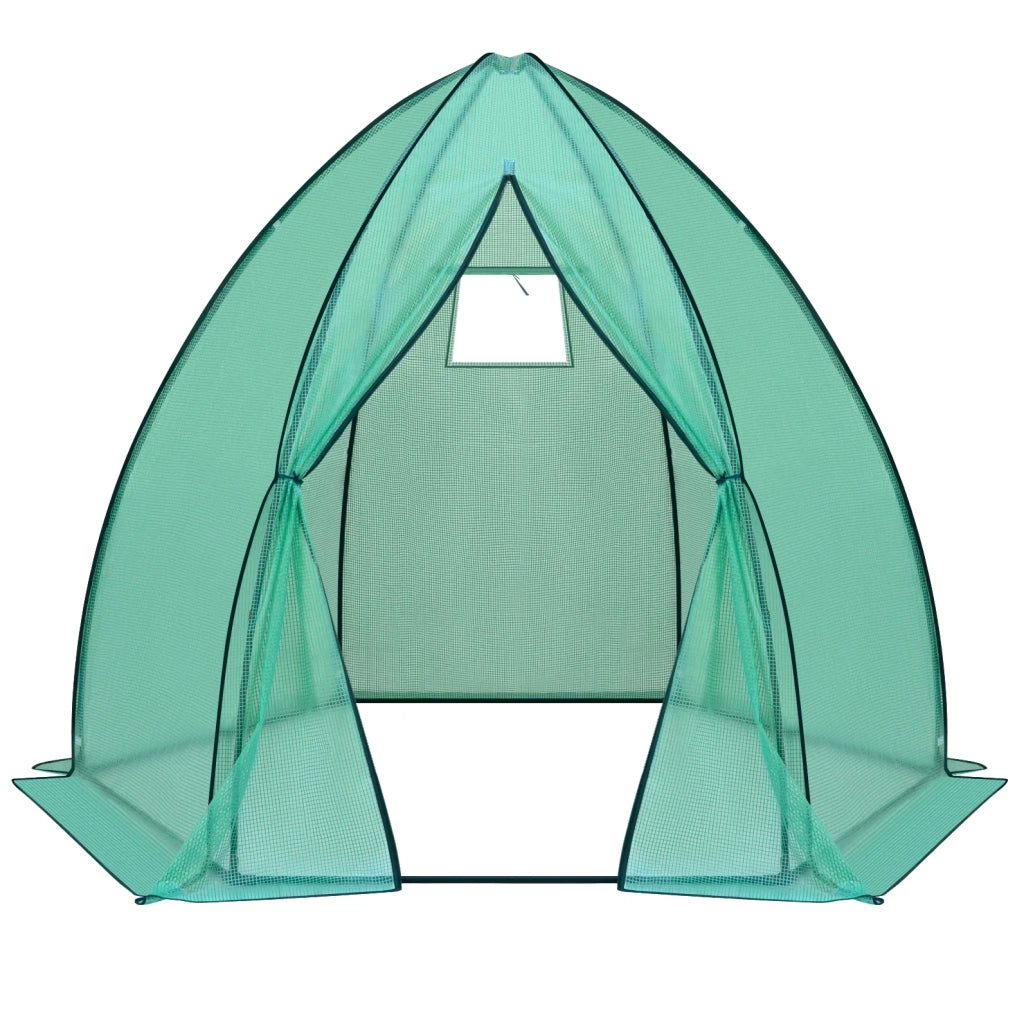 Serra da giardino a teepee verde 240 x 200 x 240 cm