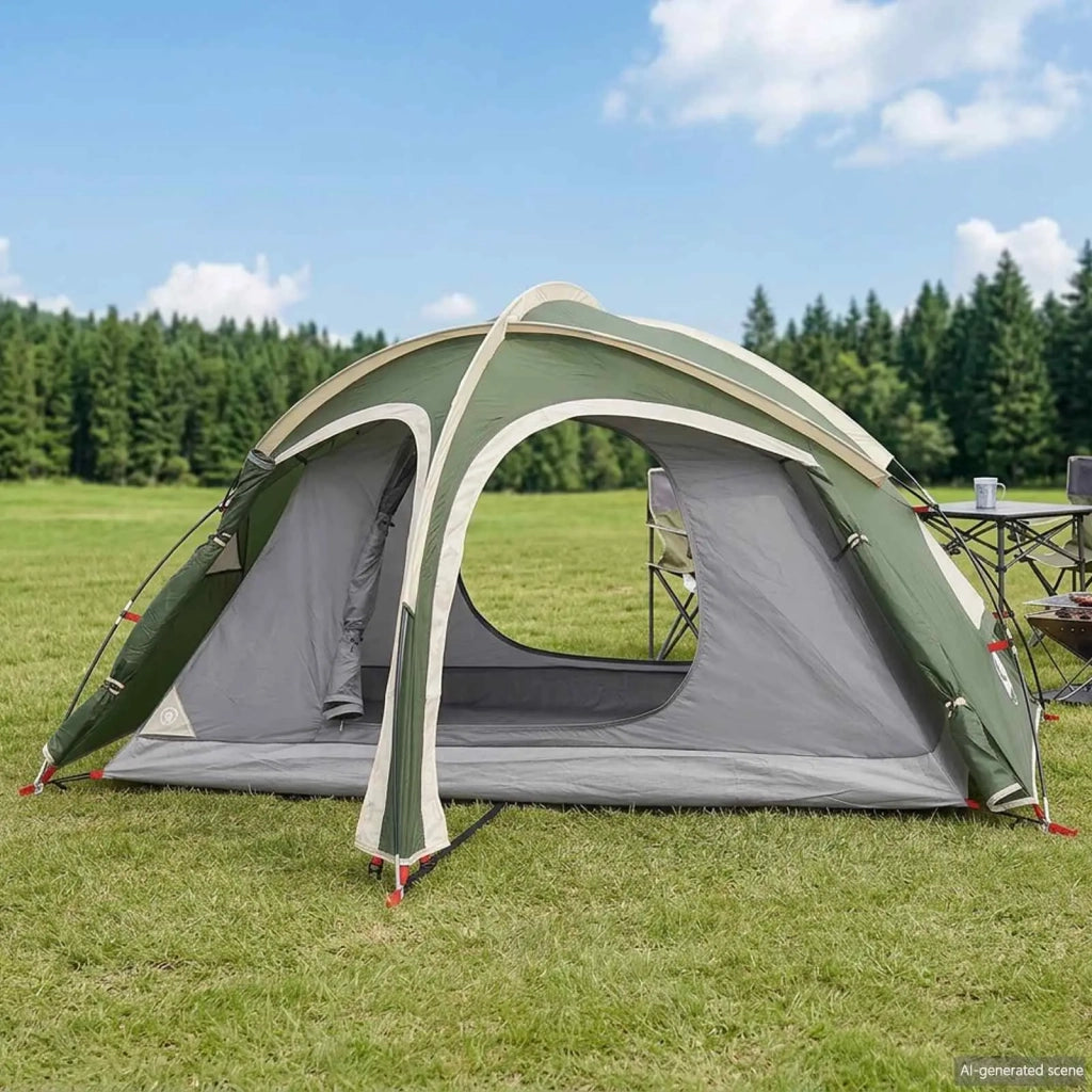 Tenda da trekking con telo impermeabile 2 persona Verde 42042214