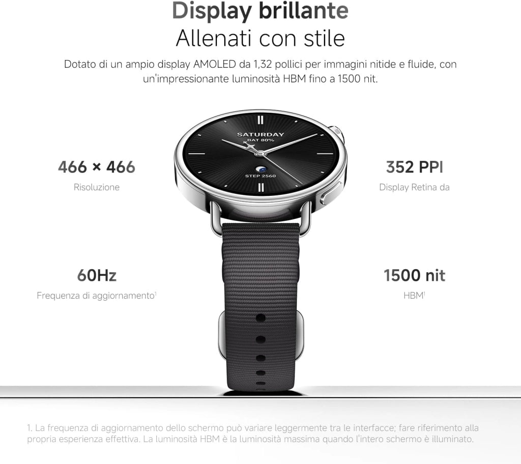 Watch S4 41mm: smartwatch compatto ultra-leggero da 32g, previsione ciclo, salute con un tocco, 150+ modalità sportive, funzioni sicurezza, HyperOS 3, cinturino fluororubber mint Green