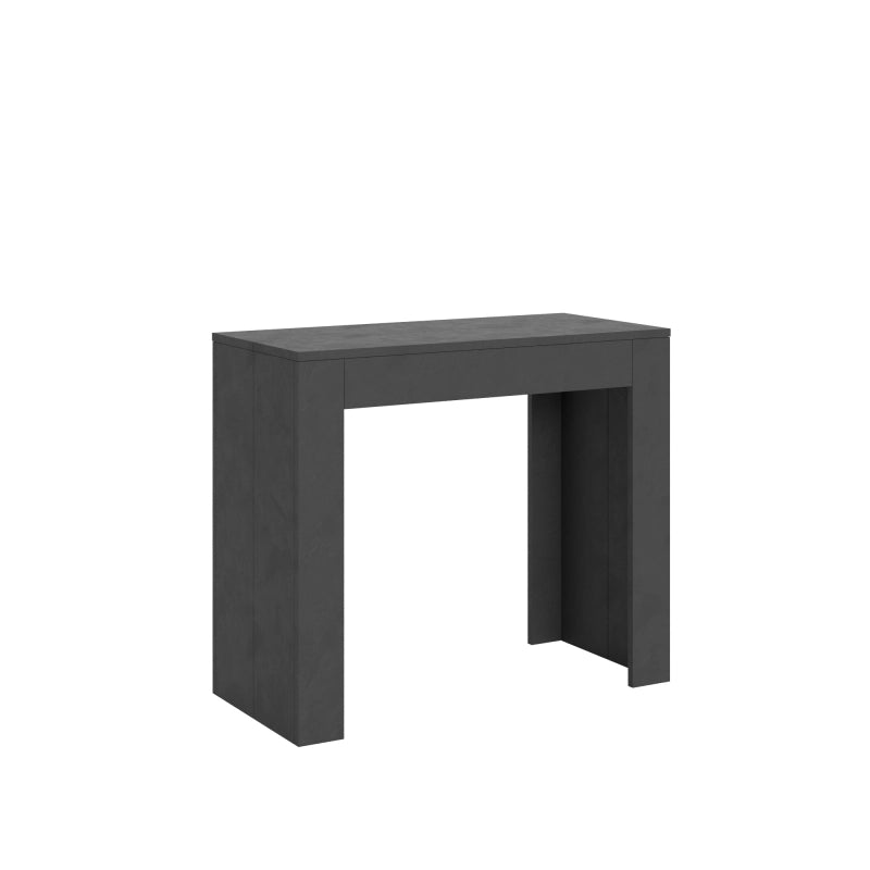 Consolle allungabile 90x42/198 cm Emy Small - Antracite Spatolato