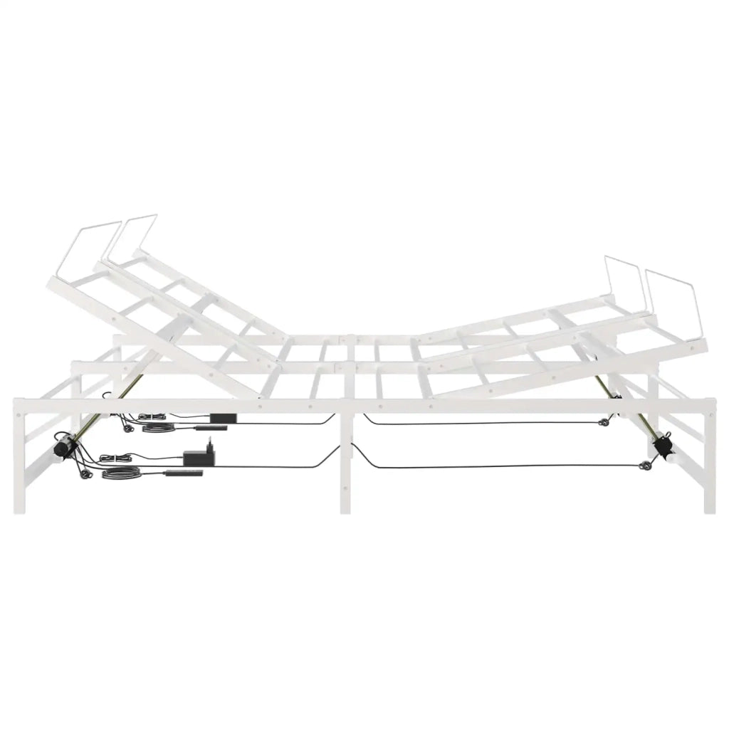 Telaio Letto Elettrico Regolabile Bianco 200 x 200 cm Acciaio 3438638