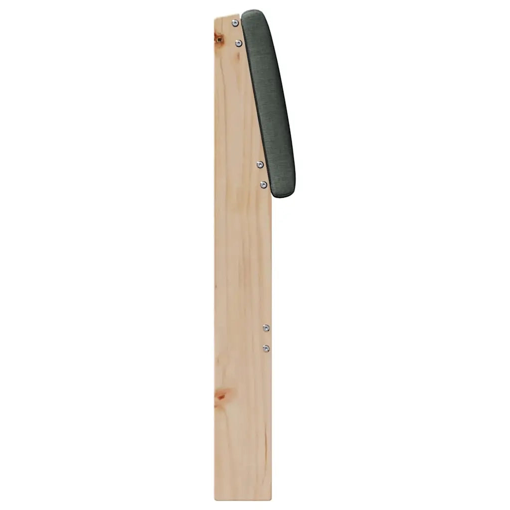 Testiera imbottita Grigio scuro 100 cm Pino massello 879135
