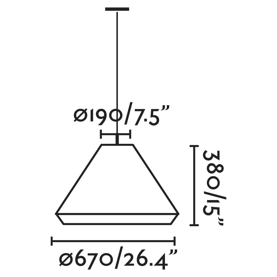 FARO BARCELONA 71579C-06 - Saigon out Lampada suspensione Grigia/Marrone T70 Cone cap