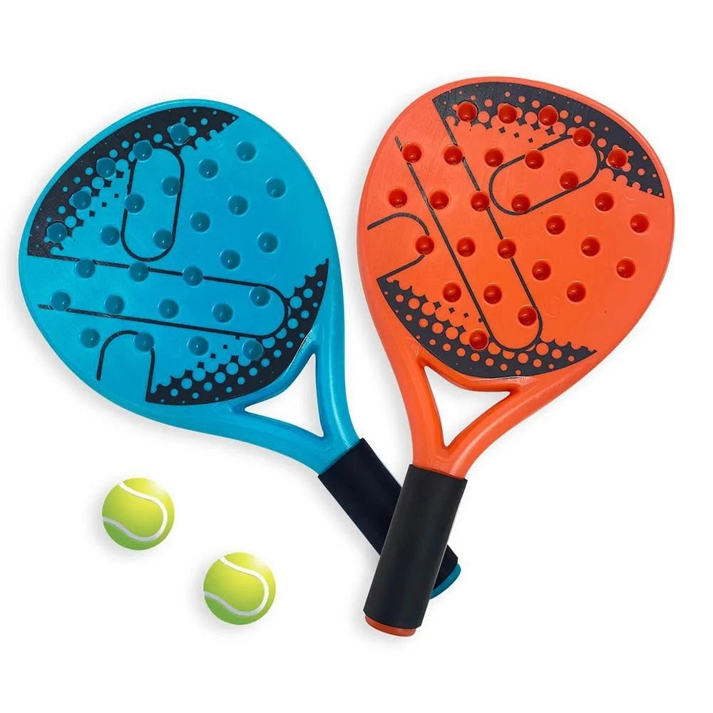 Trade Shop - Set 2pz Racchetta Da Padel Con Pallina In Plastica Per Spiaggia Piscina Giardino 662205a -