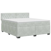 Letto box spring con materasso Grigio Chiaro 140 x 200 cm 3450722