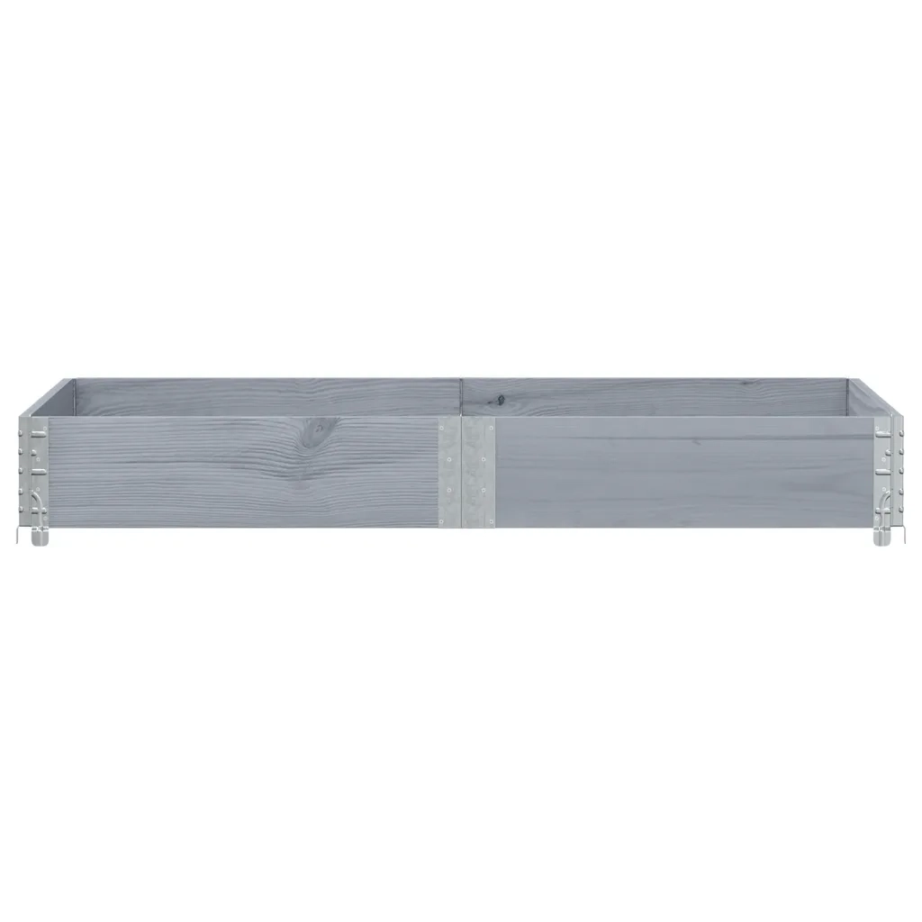 Fioriera da Giardino Grigia 150x50 cm Legno Massello di Pino 3295405
