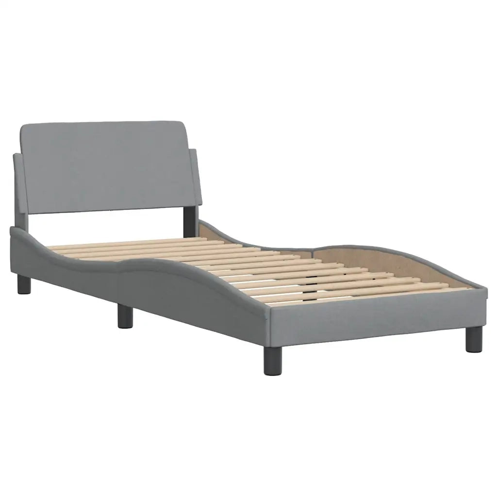 Giroletto senza Materasso Grigio Chiaro 80x200 cm Tessuto 3310559