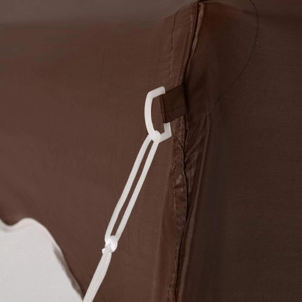 Deuba Gazebo da Giardino Capri 3x3m Pop-Up Protezione 50+ Impermiabile Tenda a Fisarmonica Marrone Scuro