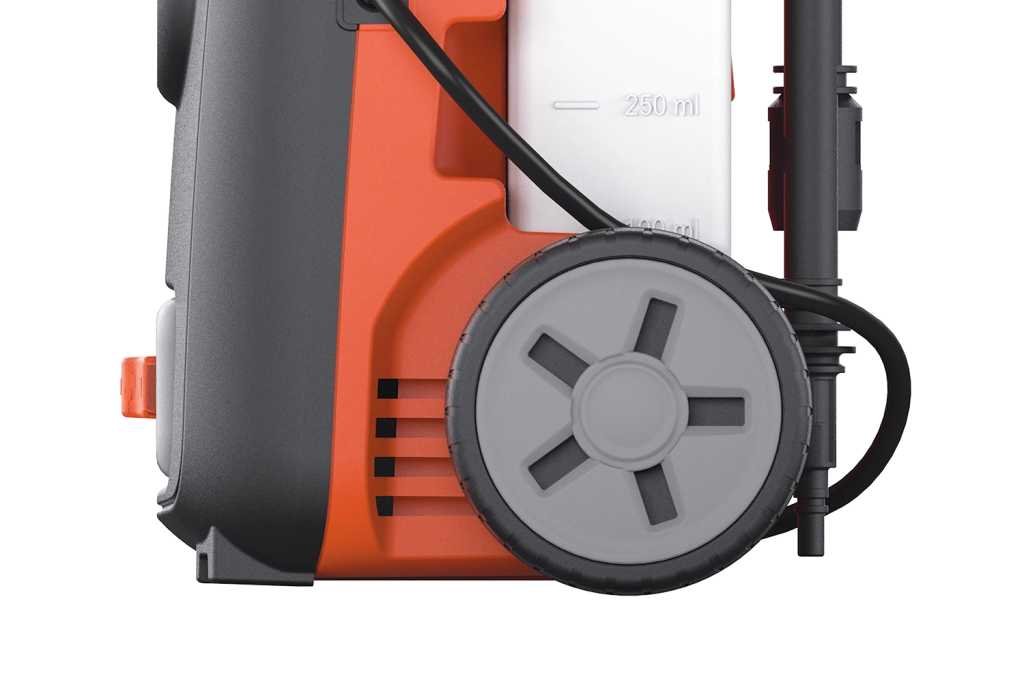 Black+Decker Idropulitrice BXPW1400PE ad Alta Pressione, per Auto ed Esterni Casa, con Patio Cleaner e Spazzola Fissa (1400 W, 110 bar, 390 l/h)