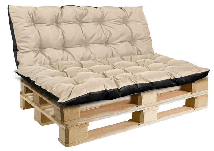Cuscini da giardino AIO FACTORY 120x80 cm impermeabili beige pallet