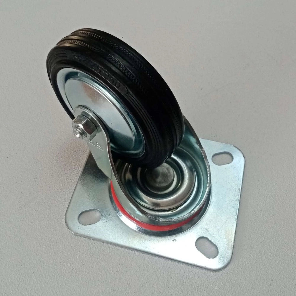 Ff group 85mm ruota in gomma standard con piastra girevole