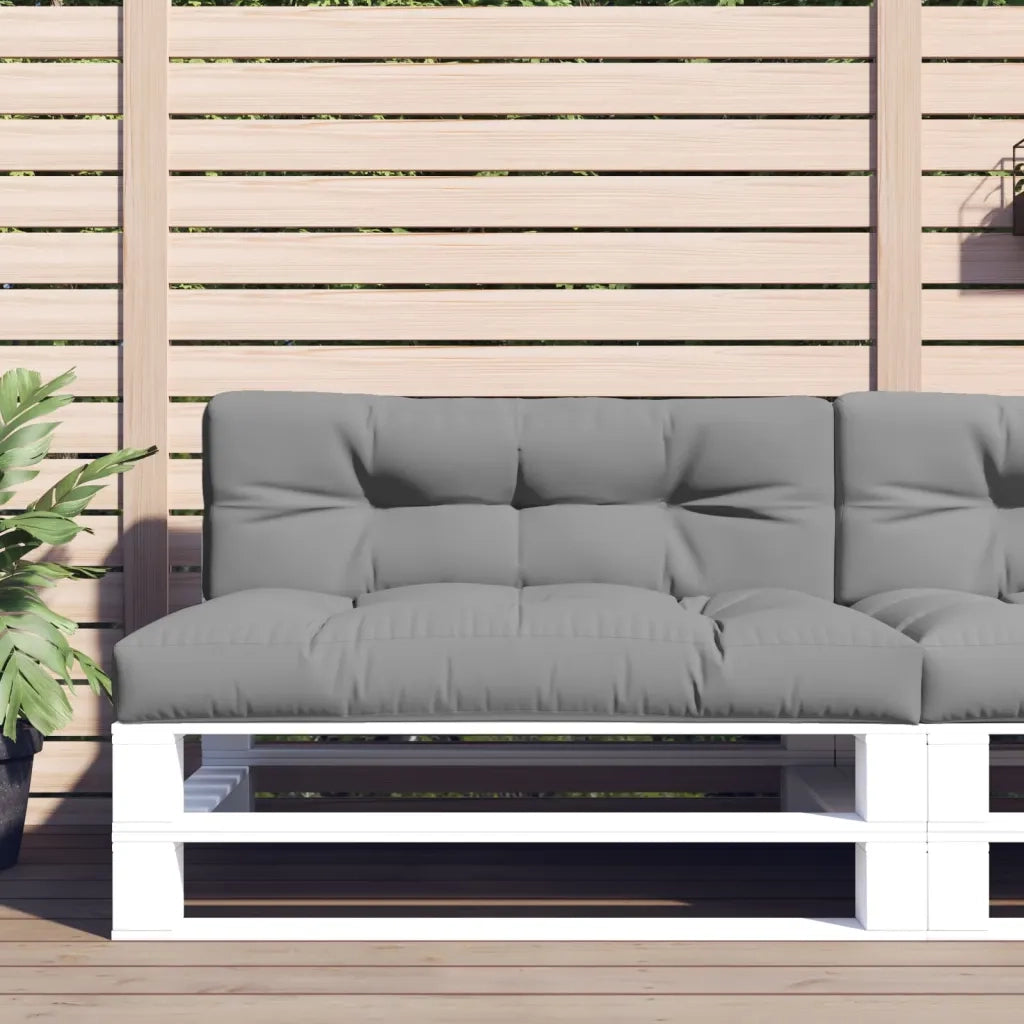 Cuscino per Pallet Grigio 120x40x12 cm in Tessuto 314473