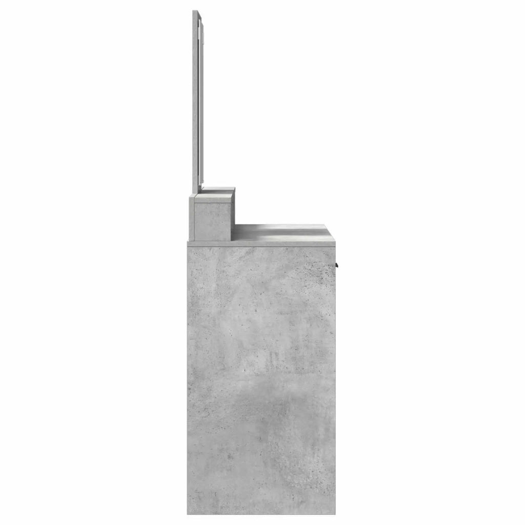 Tavolo da Trucco con cassetto Grigio cemento 100 x 41 x 140 cm 865148