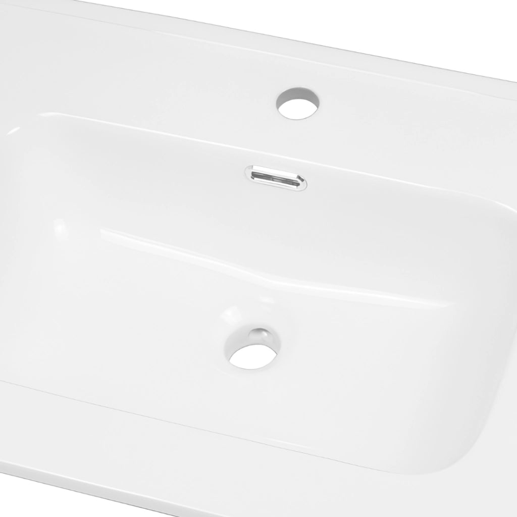 Lavabo ad incasso in ceramica bianco lucido per mobili bagno *** misure 81x46 cm, confezione 1