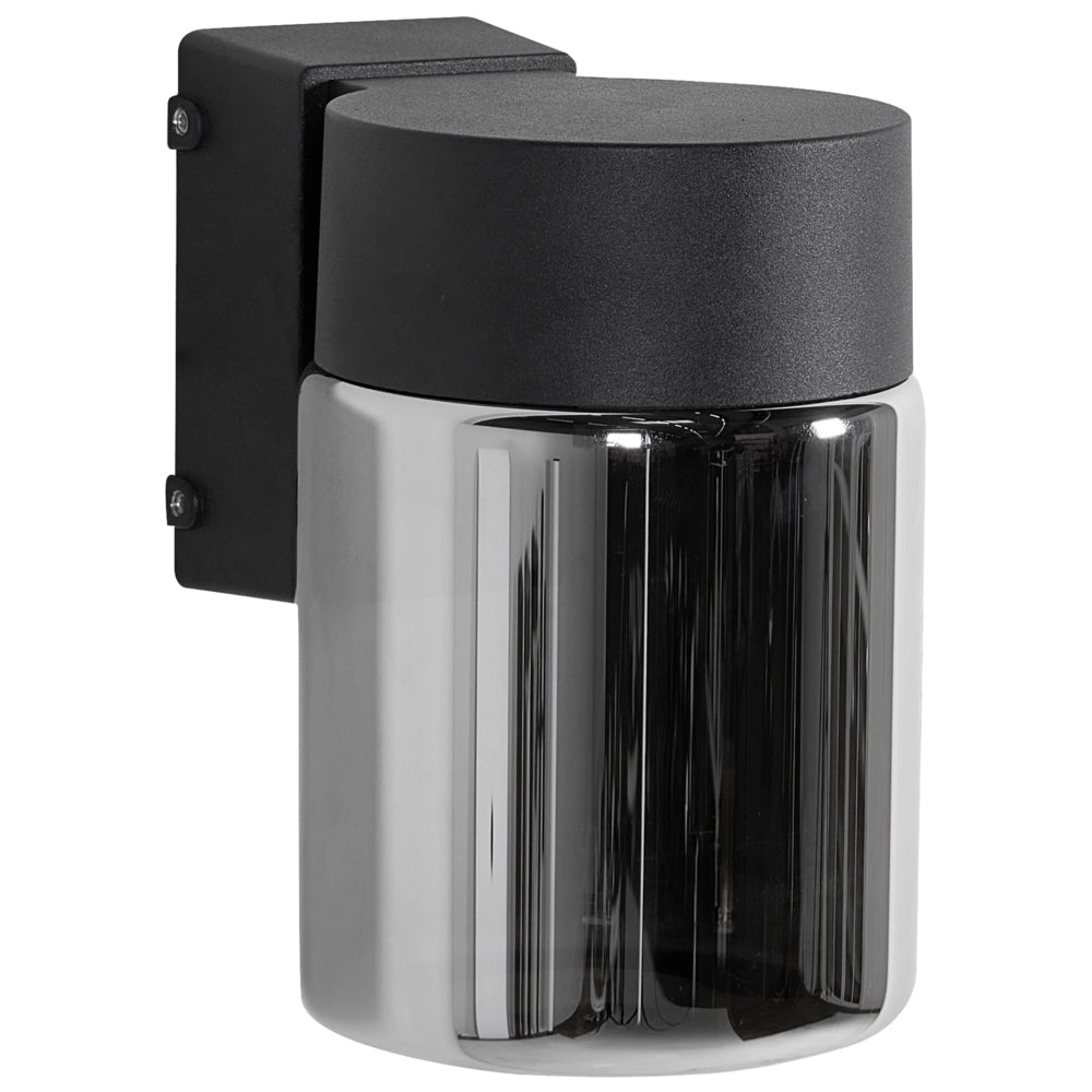 Set di 2 Lampade LED da Parete per Esterni in Alluminio Nero 16 cm Design Moderno