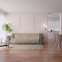 Copridivano con Copri Braccioli Seduta 150 cm in Poliestere Marrone