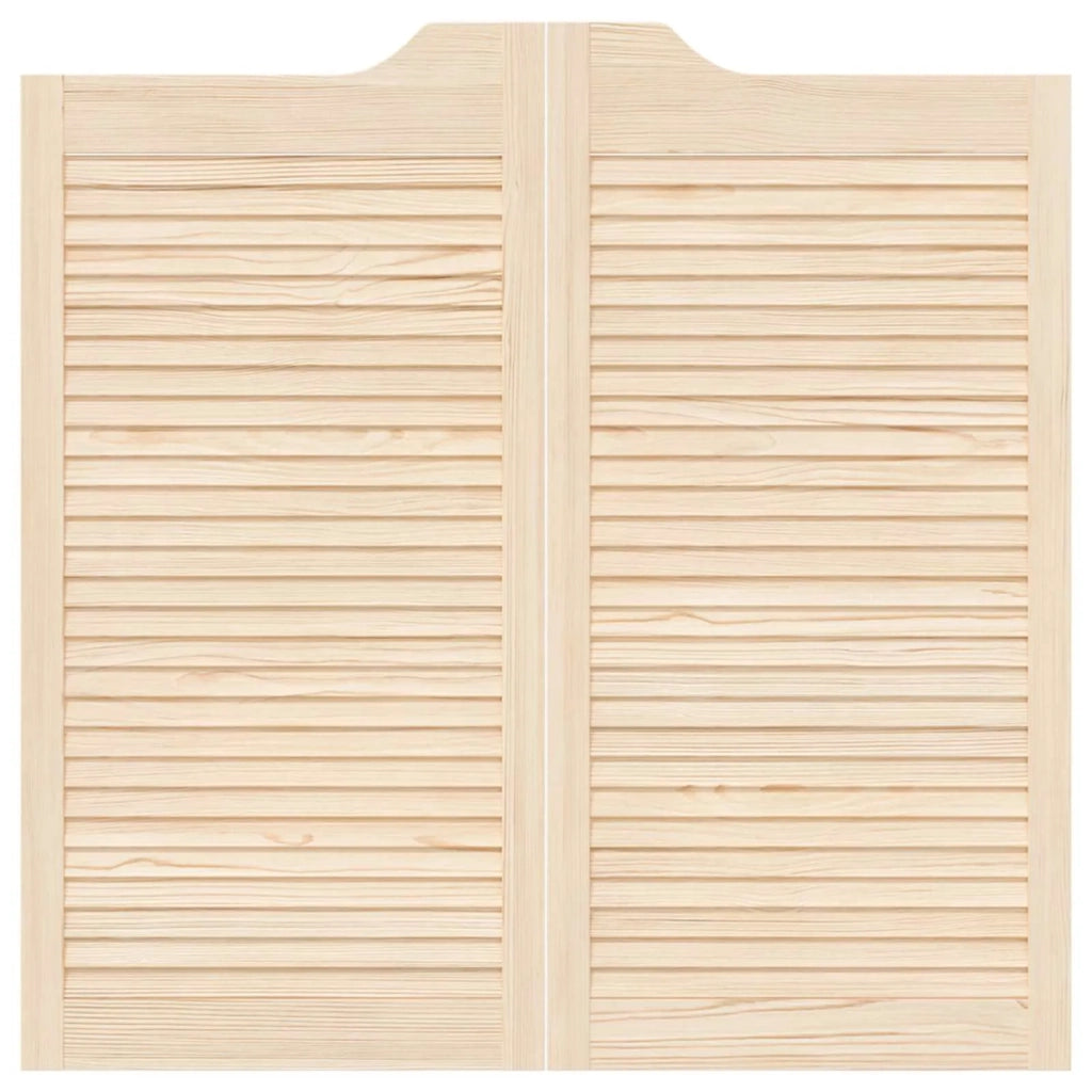 Porte Swing 2 pcs Naturale Legno Massello di Pino
