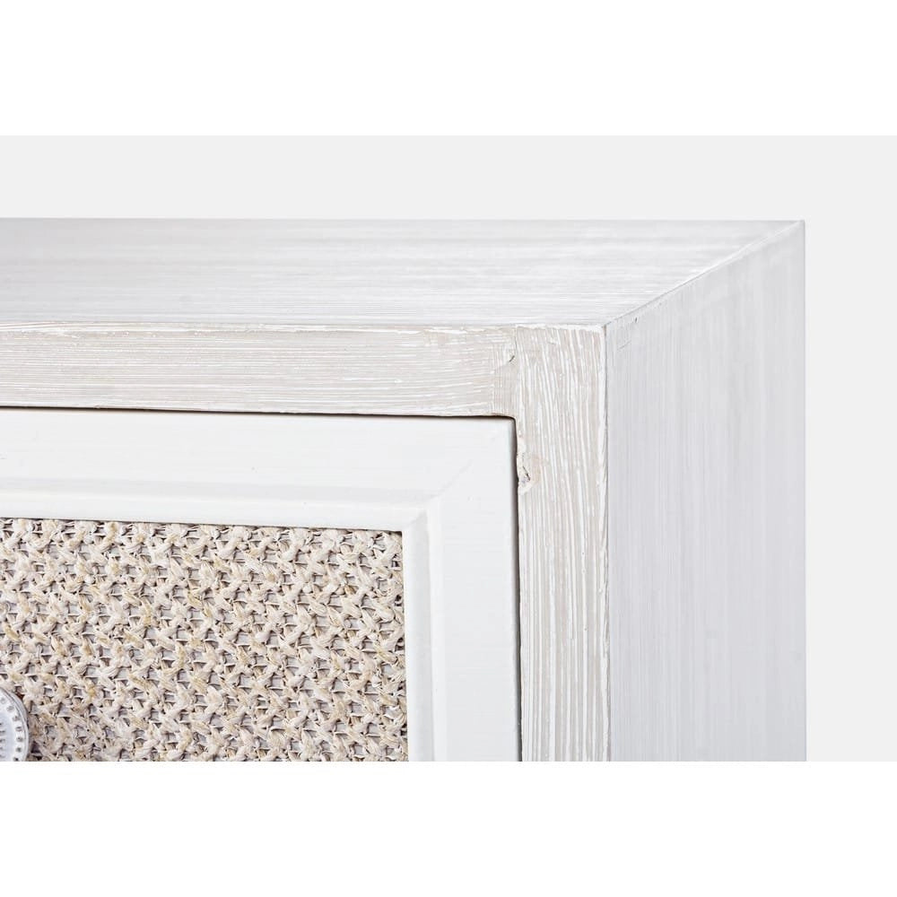Cassettiera MDF Impiallacciato Bianco Rustico da Interno - EVERETT