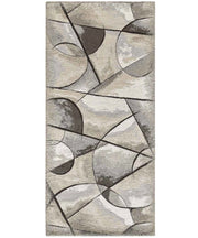 Tappeto moderno UNIVERSO TORTORA astratto quadro arte contemporanea, passatoia cucina multiuso lavabile in lavatrice e anti-scivolo cm.55x240