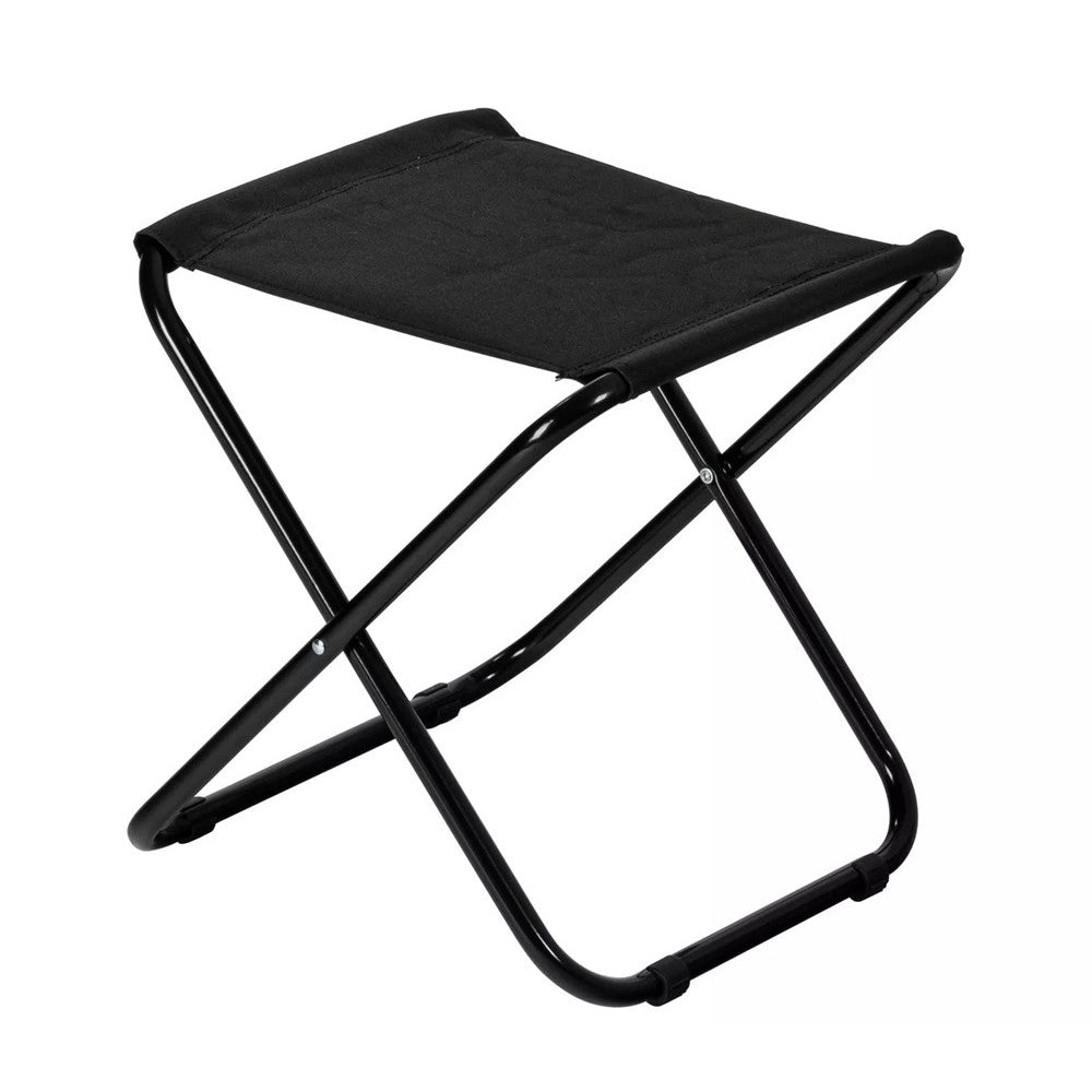 Trade Shop - Set 3pz Sgabello Pieghevole In Metallo Tessuto Per Campeggio Pesca Spiaggia Mare 020228 -
