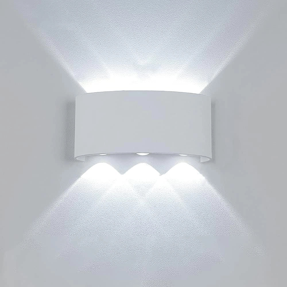 APPLIQUE MODERNA LUCE A LED LAMPADA DA PARETE MURO DA 16W PER ESTERNO BIANCA LUCE FREDDA 6500K